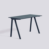 CPH 90 L130 × B65 × H74 cm Skrivbord Smokey blue – linoleum, Deep blue – massiv ek med vattenbaserad lack