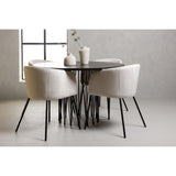 Stone, Berit Rund matgrupp Beige, Svart, Svart, Mocka, ⌀120