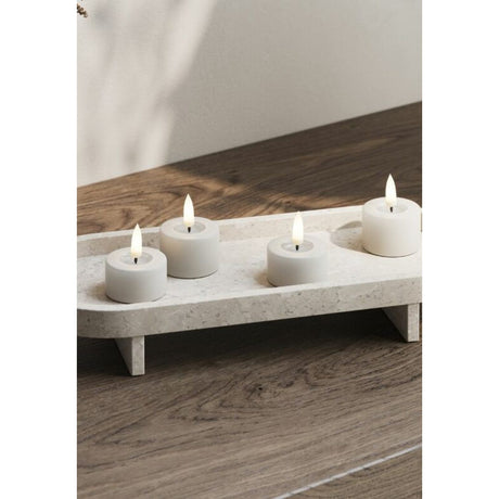 LED 2-Pack 6x4,5 cm Värmeljus Sand