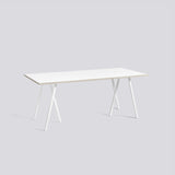 Loop Stand L180 × B87,5 × H74 cm Matbord White – laminat, White – pulverlackerat stål