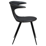 Flair Stol Black Leather, Black