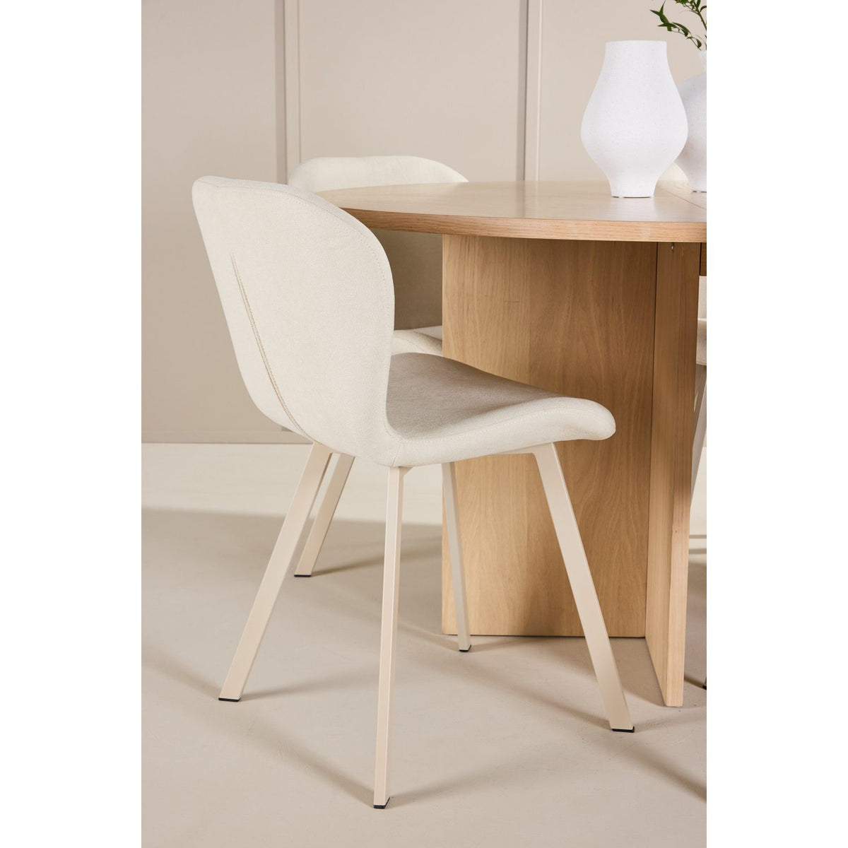 Strada, Lilja Oval matgrupp Beige, Vitpigmenterad, ⌀120