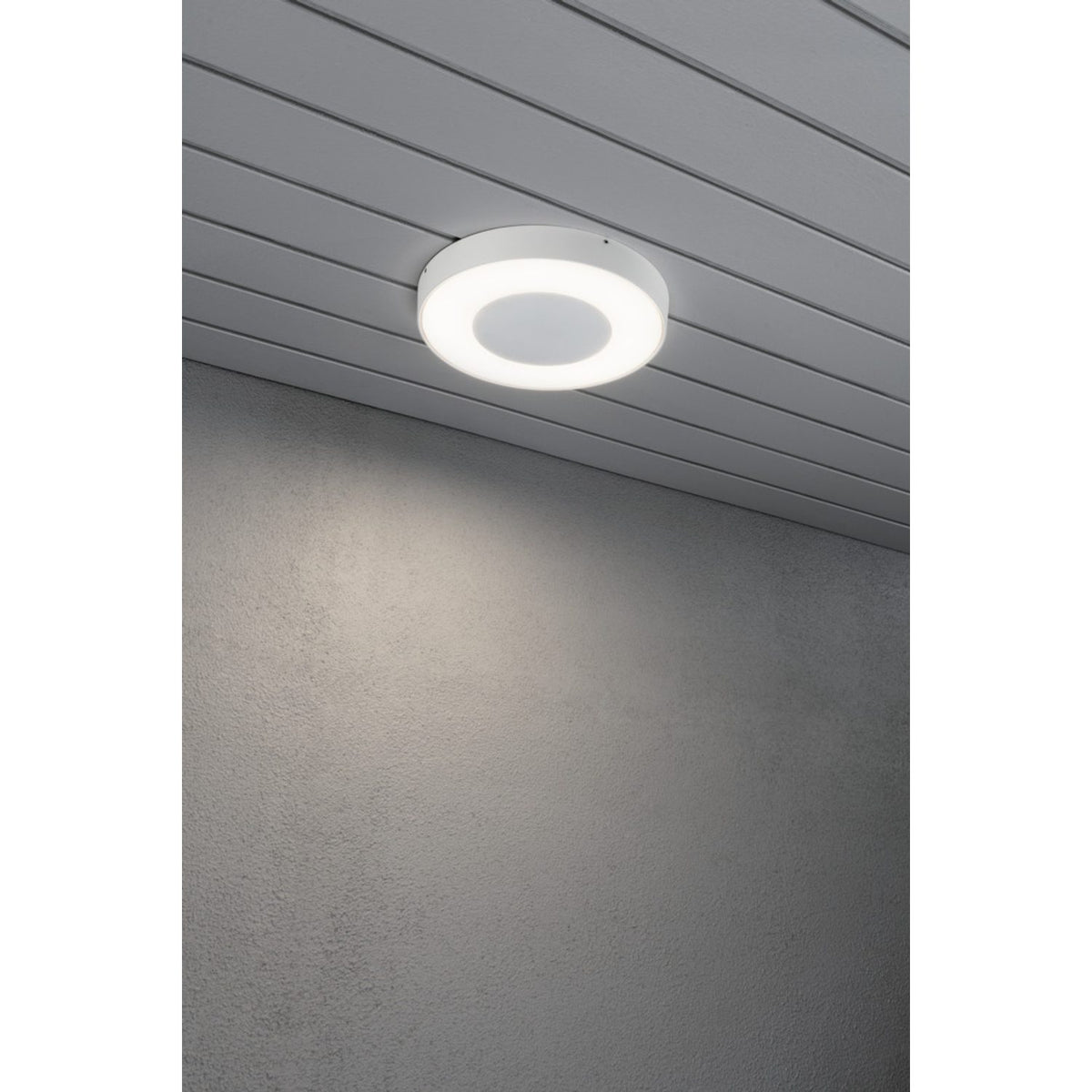 Carrara Rund HP-LED 25W Vit Vägglampa Ute