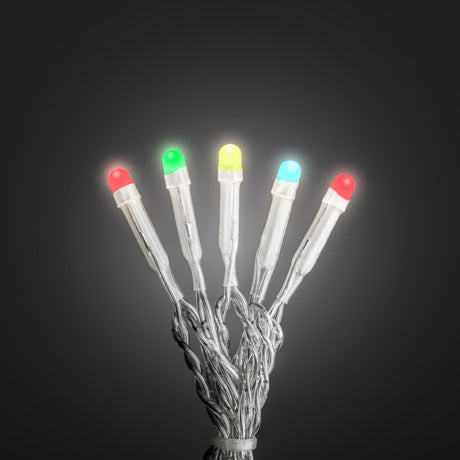 LED Frostad Topp Ljusslinga Inomhus 10 Lampor (0.63m), Färgad/Transparent Kabel