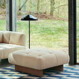 Quilton Lift 105 × 105 cm Fotpall Hallingdal 220, ekfaner med vattenbaserad lack