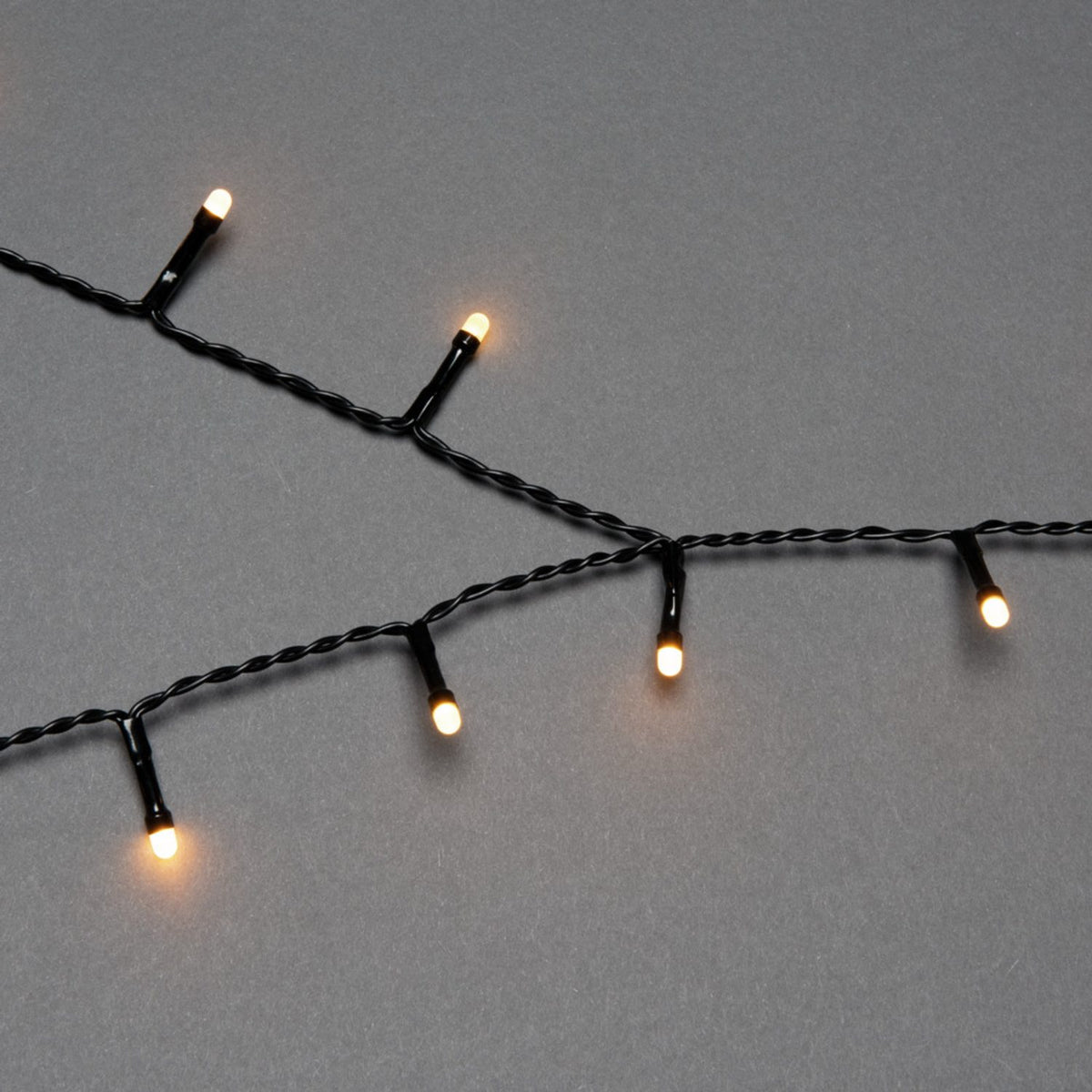 LED Frost Svart Kabel Julgransbelysning 180 cm, Amber