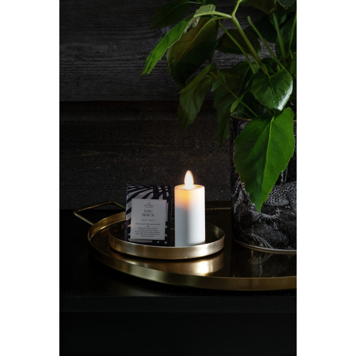 Gräddvit, varmvit LED 3,8x10,1 cm timer 5h Dekorationsljus El