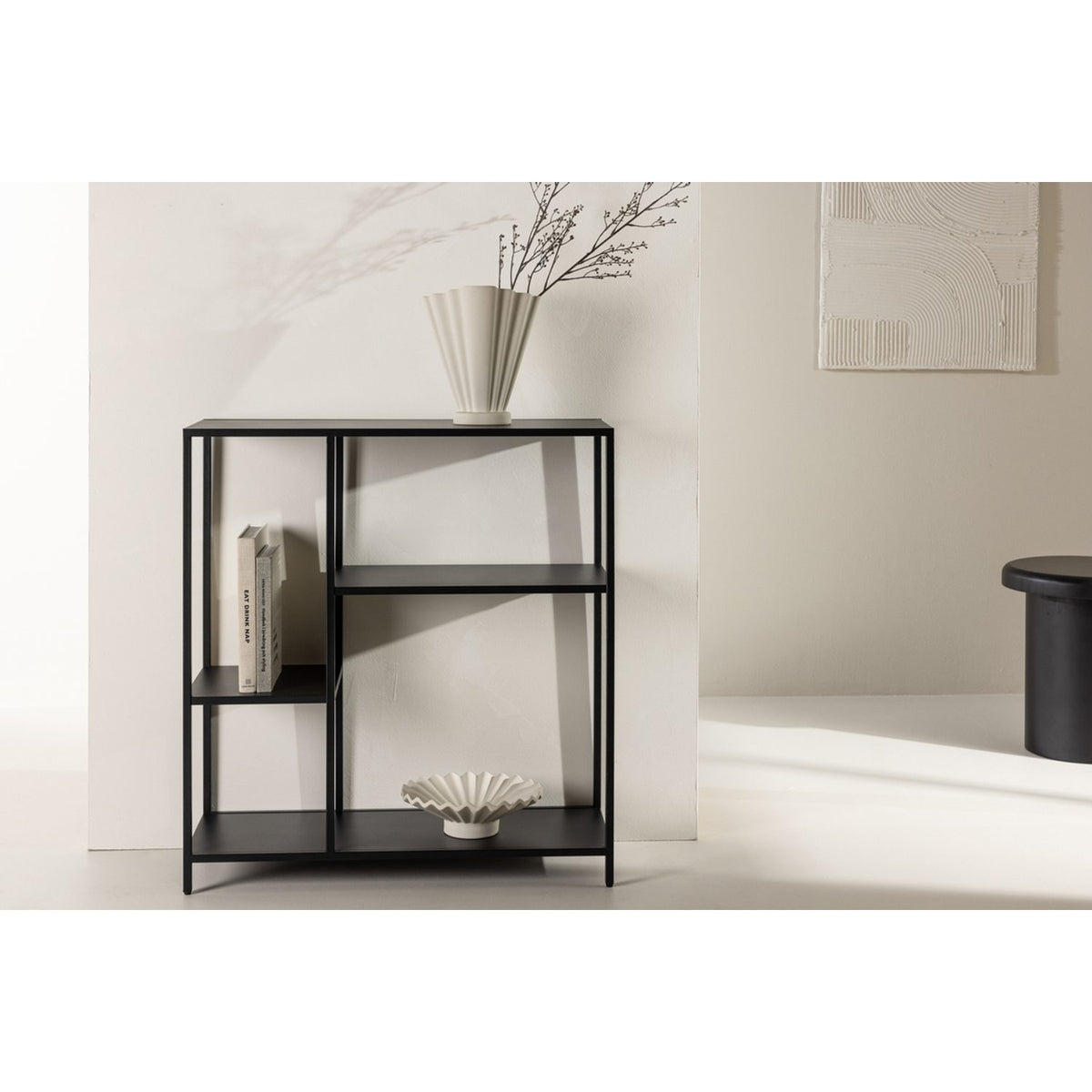 Puno Sidobord Svart, 80 x 30