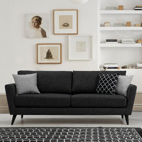 Port Louis 3 Seater (215 x 94 x 88 cm) Mörkgrå 3-sitssoffa