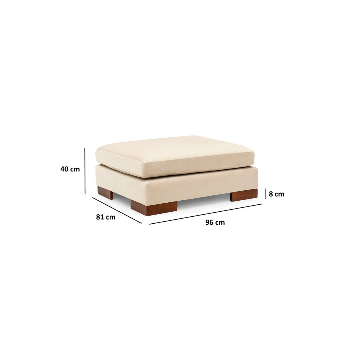 Kigali Hörn med puff (193 x 97 x 80 cm) Hörnsoffa Beige