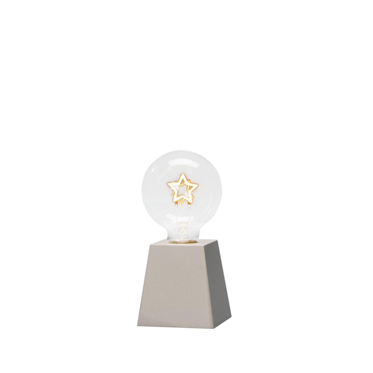 B/O Trä/vit. Amber LED Stjärna Timer 6h USB Stående Ljusdekoration Inne