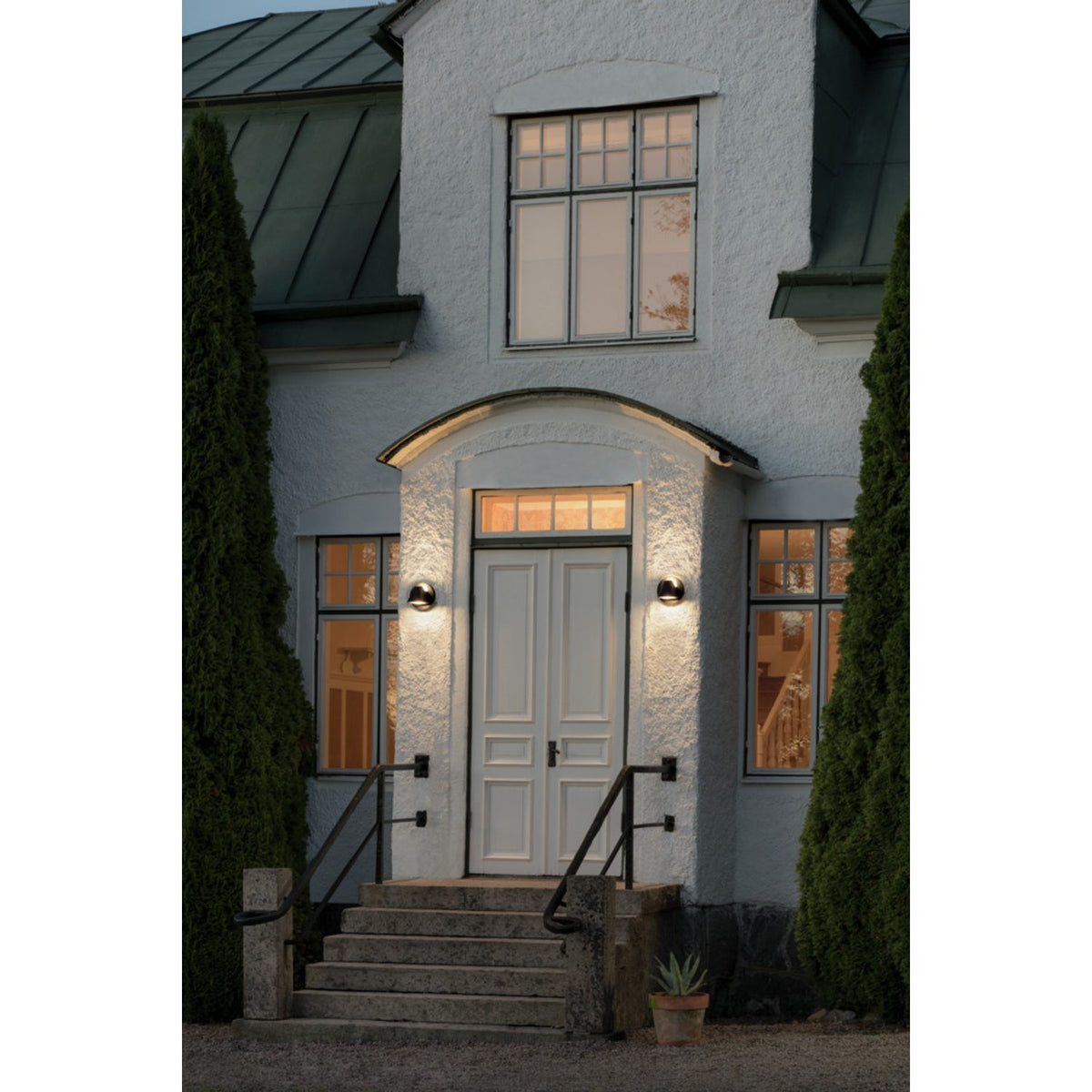 Hild 2x5W LED Vägglampa Ute Svart
