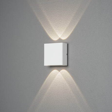 Chieri HP-LED 2x2 Vägglampa Ute Vit