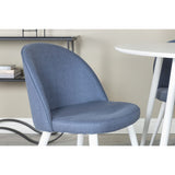Plaza, Velvet Rund matgrupp Blå, vit, Vit, ⌀100