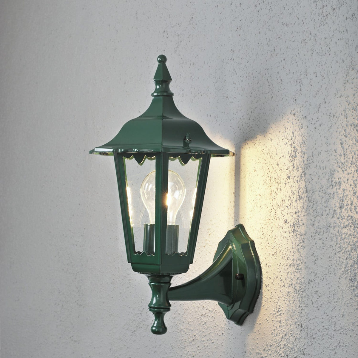 Firenze E27 Liten Vägglampa Ute Upp, Grön