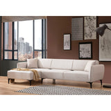 Belissimo (140-270 x 95 x 67 cm) Hörnsoffa Offwhite, Vänster
