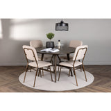 Kaseidon, Seda Rund matgrupp Beige, brun, Mörkbrun, ⌀100