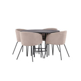 Copenhagen, Berit Rund matgrupp Beige, Svart, Svart, ⌀115