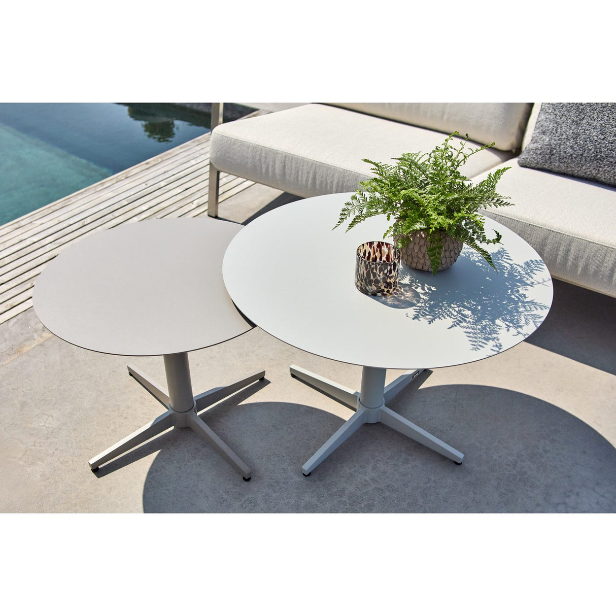 Mill Soffbord Runt Ø75 cm Pearl White
