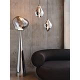Melt Cone Fat Golvlampa Nickel/SIlver