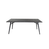 Sleek Rektangulärt matbord Svart, Fanér, 195 x 95