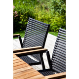 Mood Extreme Trädgårdsstol i Teak och Antracit Aluminium Smala lameller