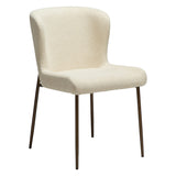 Glam Stol Frosted Almond, Antique Brass