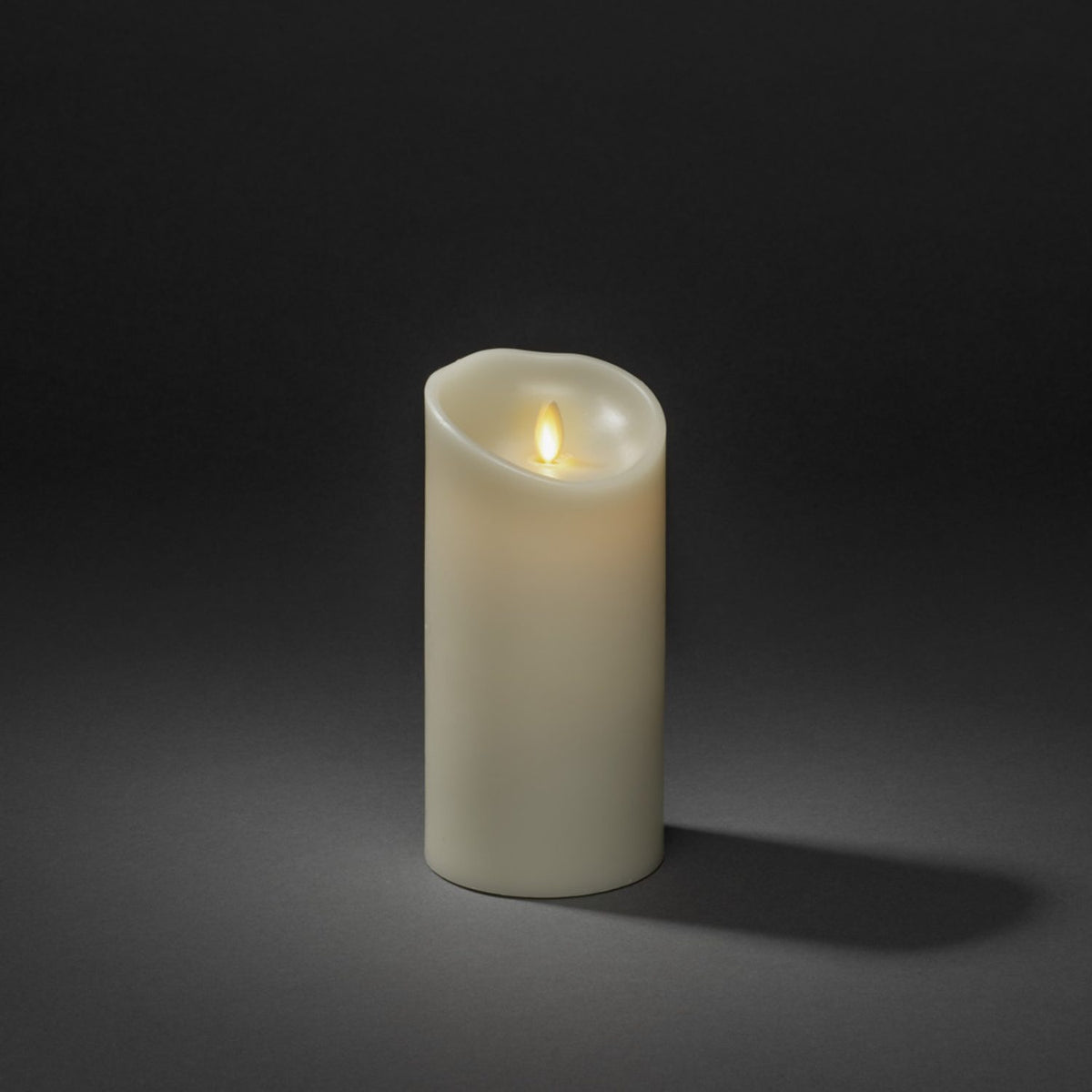 Vaxljus gräddvitt, varmvit LED timer 5h 2xD Dekorationsljus El 8,8x17,7 cm