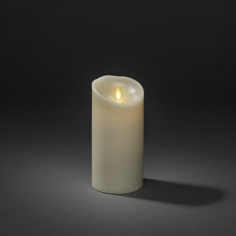 Vaxljus gräddvitt, varmvit LED timer 5h 2xD Dekorationsljus El 8,8x17,7 cm