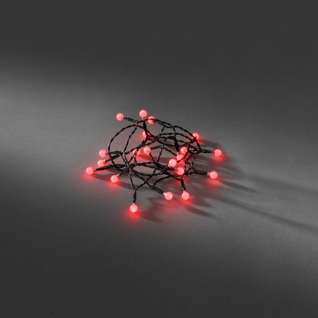 Cherry LED Timer 6h Ljusslinga Inomhus 50 Lampor (3.92m), Röd