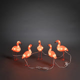 Flamingor akryl 5st LED Ljusdekoration Ute