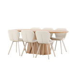 Stjärnö, Lilja Oval matgrupp Beige, Natur, 200 x 90