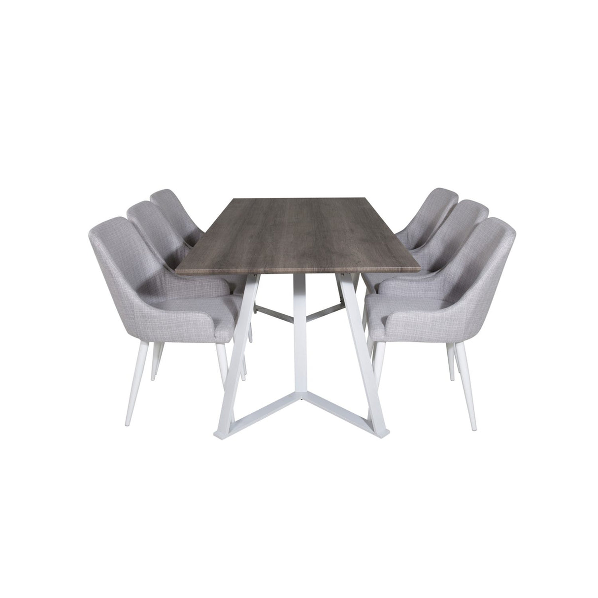 Marina, Plaza Rektangulär matgrupp Grå,Vit, Grå,Vit, 180 x 90