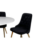 Razzia, Velvet Deluxe Rund matgrupp Svart, Guld, Svart,Vitt, ⌀106