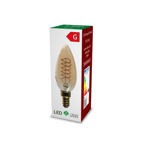 Glödlampa B35 SPIRAL-LED P45 Glödlampa Gul