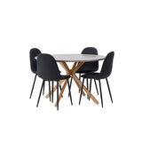 Piazza, Polar Rund matgrupp Svart, Grå, ⌀120