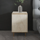 Bilbao Travertine / Gold Nattduksbord