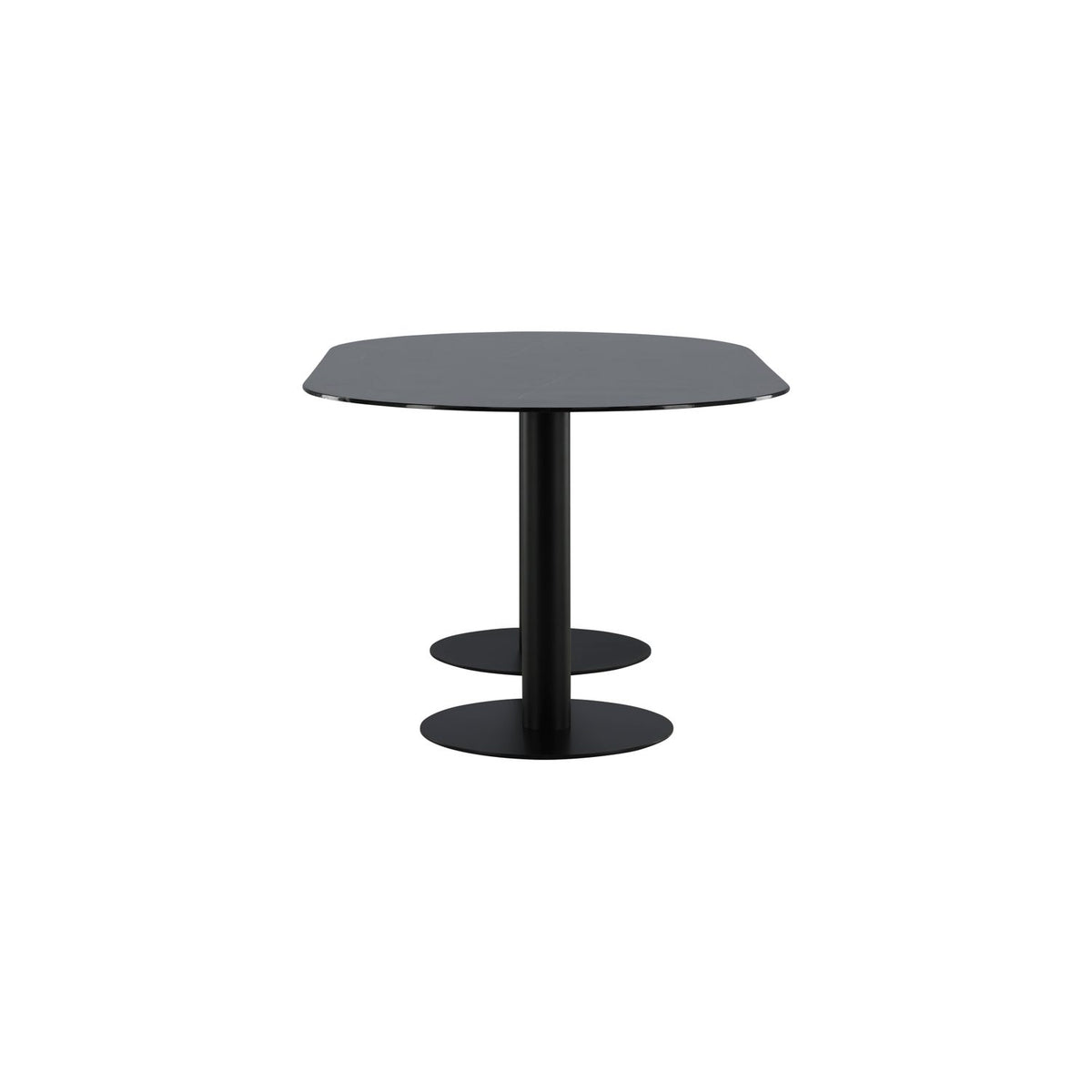 Pillan Ovalt matbord Svart, 180 x 74 x 100