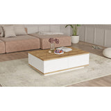 Bissau (90 x 28,6 x 60 cm) Soffbord Atlantisk furu vit