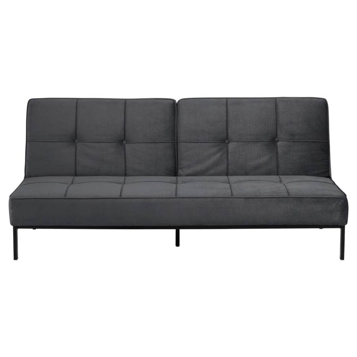 Perugia Bäddsoffa 87x198x95 cm Vic tyg Mörkgrå