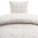 2-Dels Set Hjärtrud Påslakanset Enkelsäng Beige