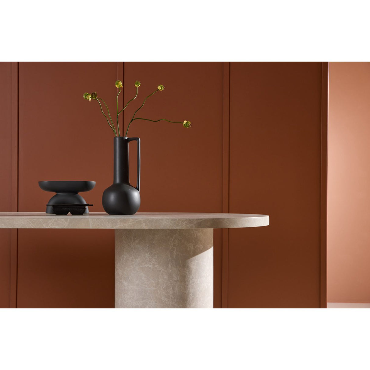 Narvik Ovalt matbord Beige, 200 x 100