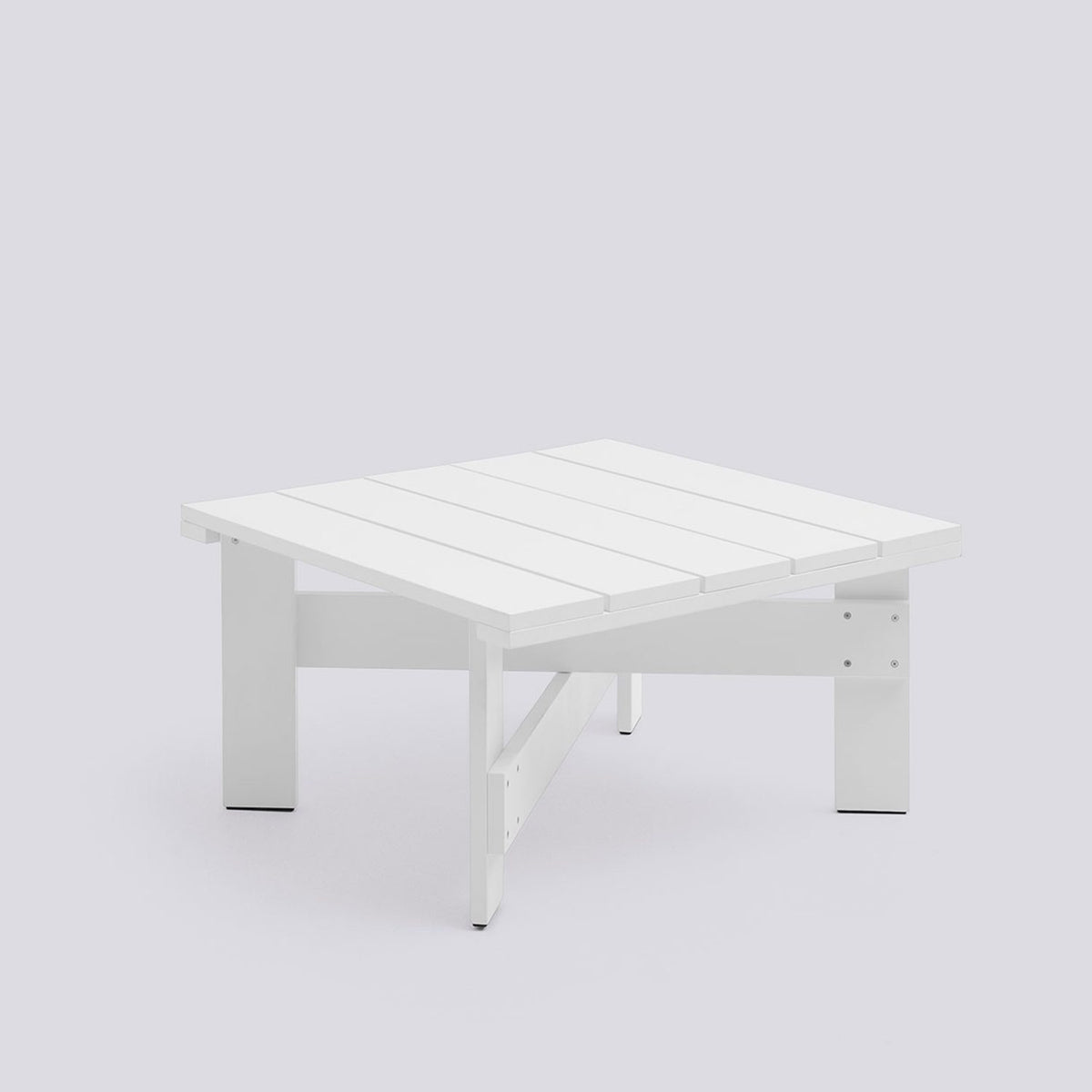Crate L75,5 × B75,5 × H40 cm Soffbord White – massiv furu med vattenbaserad lack