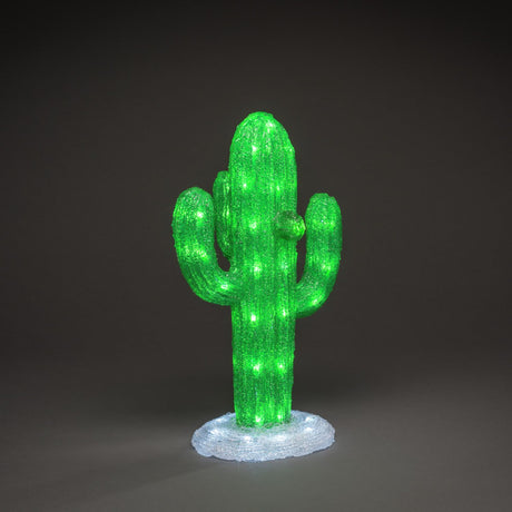 Kaktus akryl 45cm LED Ljusdekoration Ute