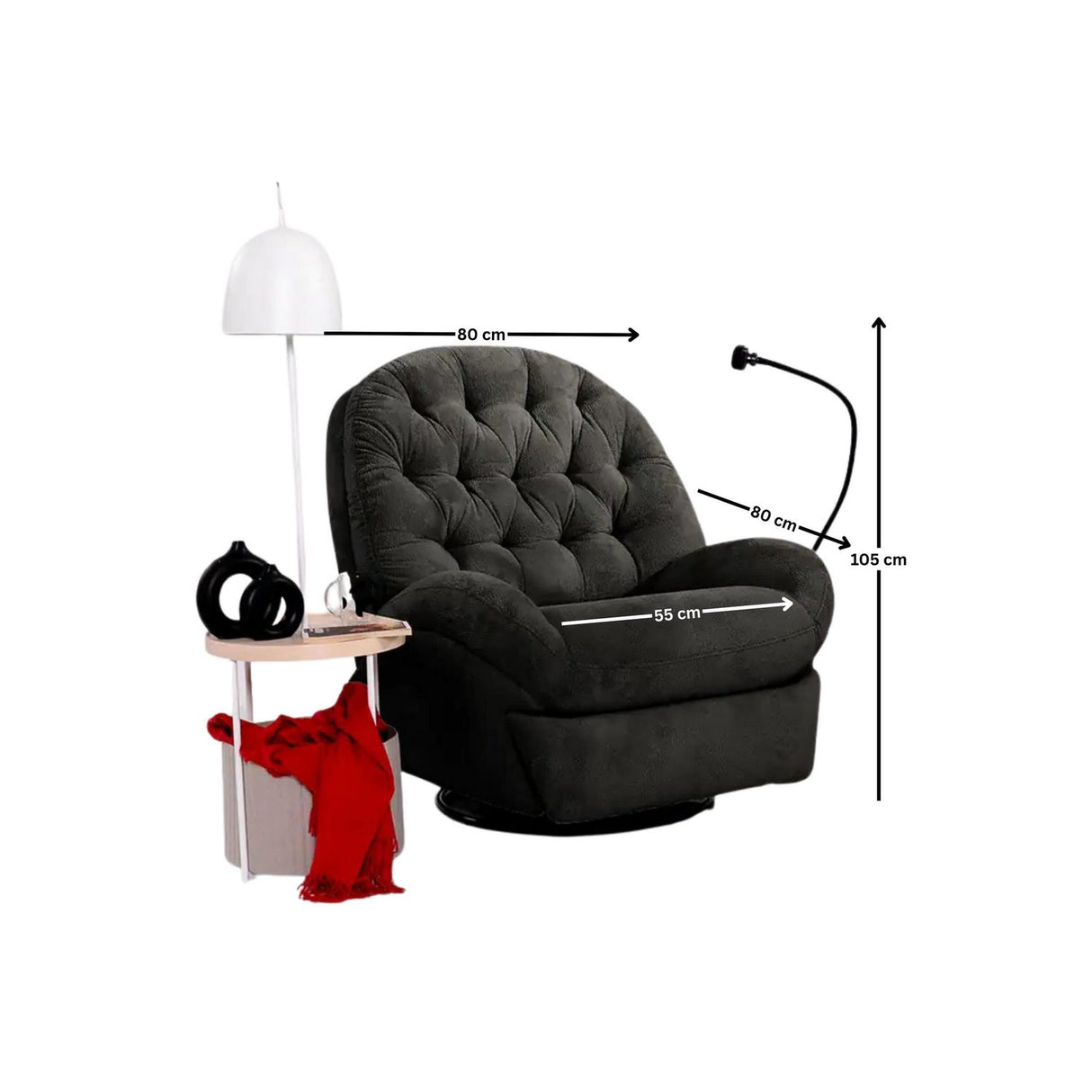 Ellie Electric Reclinerfåtölj Svart