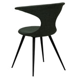 Flair Stol Sage Green, Round Black