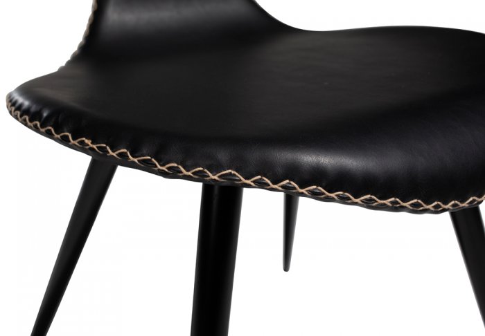 Dolphin Stol Svart Vintagekonstläder
