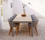 Drop Matbord 200-320 cm Teak/Lava Grey