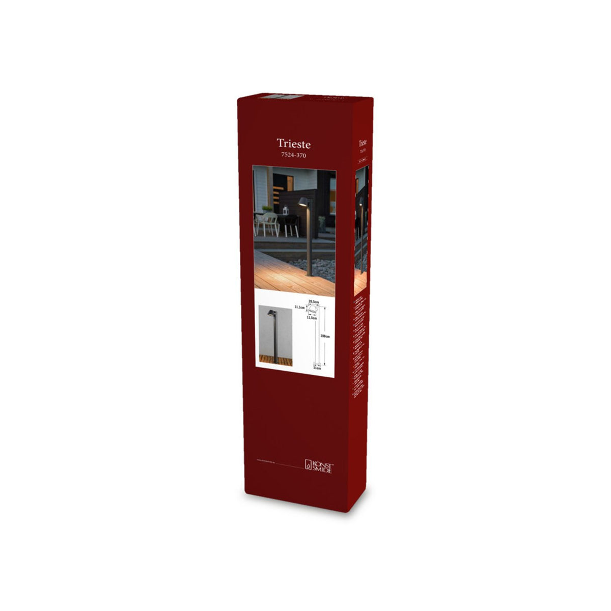 Trieste GU10 100 cm Pollare Antracit