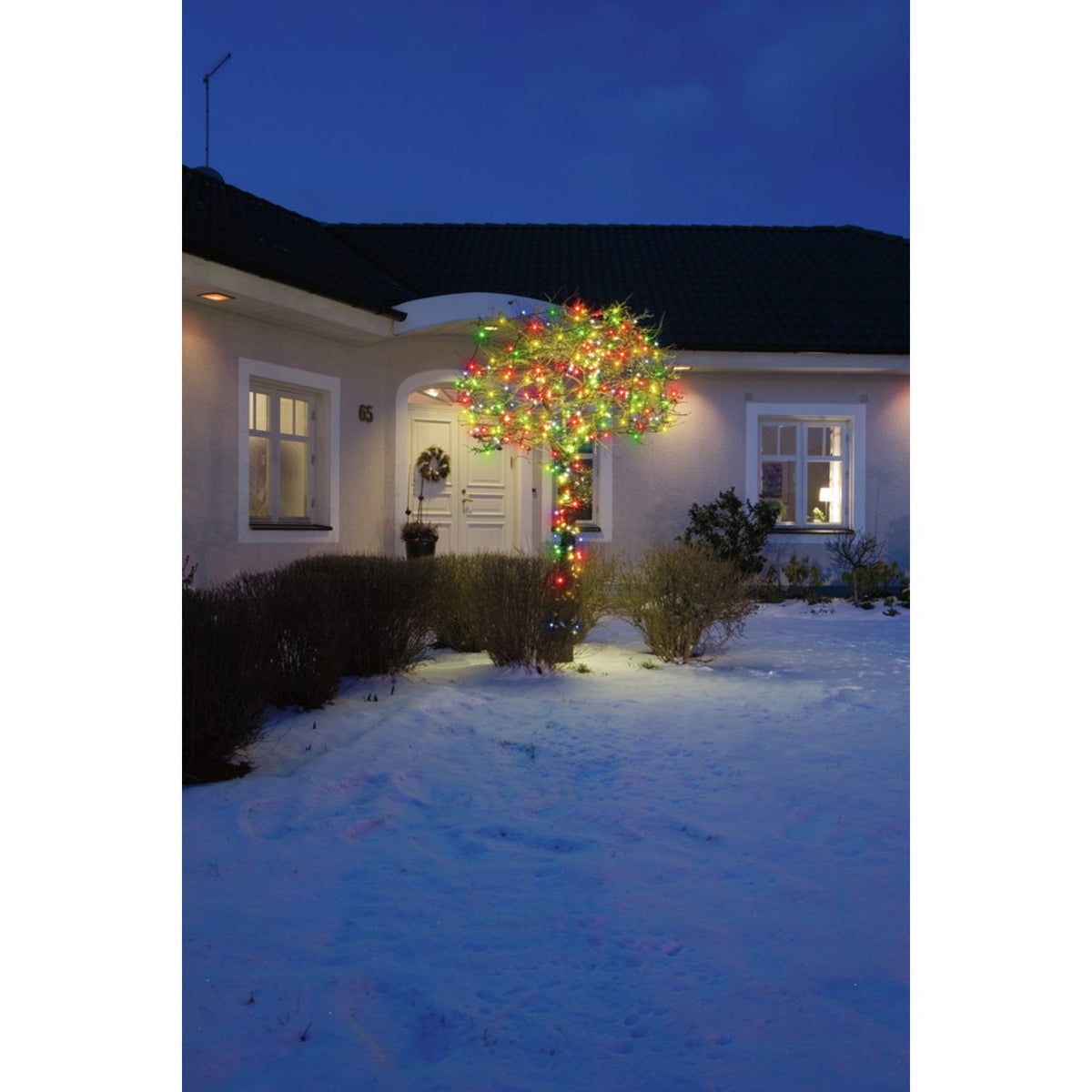 Mikro LED 24V/IP44 Ljusslinga Ute 80 Lampor (12.64m), Färgad/Svart Kabel